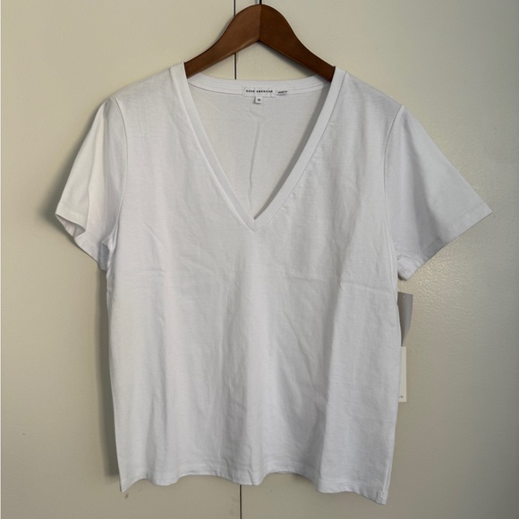 Good American White V Neck Tee - Picture 1 of 1